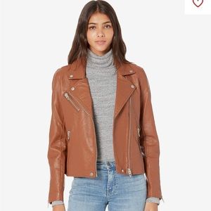 Blank NYC brown leather jacket size small